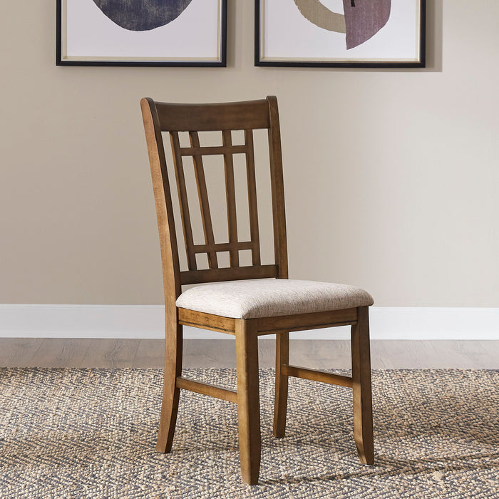 Santa Rosa - Lattice Back Side Chair - Antique Honey – Side Chairs by Liberty Furniture at Furniture Wholesale Plus , Nashville furniture store