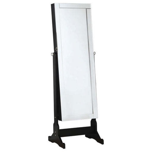 Cortez - Cheval Mirror With Jewelry Storage - Black - Premium Storage Mirrors from CoasterEssence - Just $239! Shop now at Furniture Wholesale Plus  We are the best furniture store in Nashville, Hendersonville, Goodlettsville, Madison, Antioch, Mount Juliet, Lebanon, Gallatin, Springfield, Murfreesboro, Franklin, Brentwood
