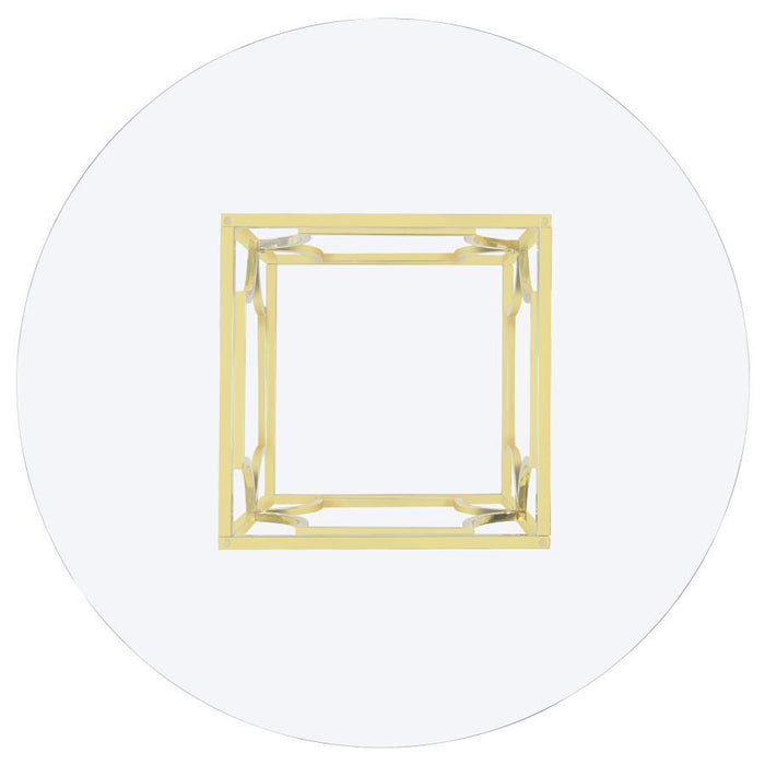 Starlight - Round Glass Top Metal Dining Table – Dining Tables by Coaster Fine Furniture at Furniture Wholesale Plus , Nashville furniture store