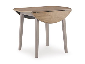 Harperfeld - Round Dining Room Drop Leaf Table - Natural / Gray – Dining Tables by Signature Design by Ashley® at Furniture Wholesale Plus , Nashville furniture store