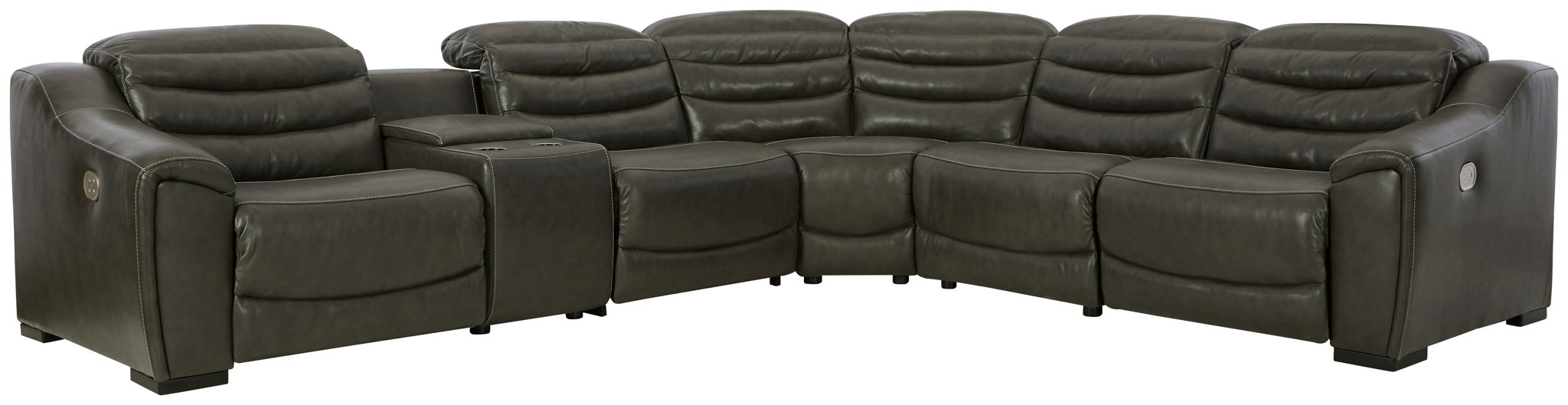 Center Line - Power Recliner Sectional – Reclining Sectionals by Signature Design by Ashley® at Furniture Wholesale Plus , Nashville furniture store