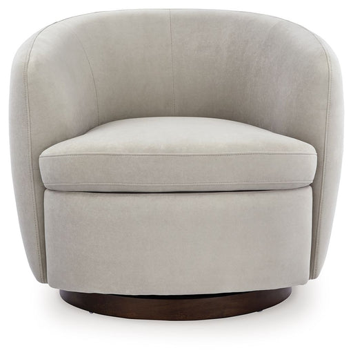 Annbury - Swivel Accent Chair - Light Beige – Swivel Chairs by Signature Design by Ashley® at Furniture Wholesale Plus , Nashville furniture store