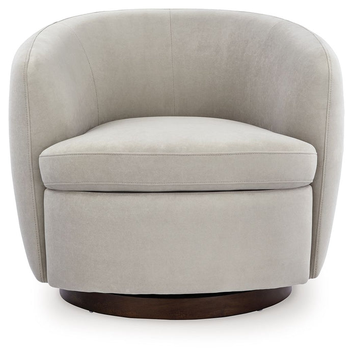 Annbury - Swivel Accent Chair - Light Beige – Swivel Chairs by Signature Design by Ashley® at Furniture Wholesale Plus , Nashville furniture store