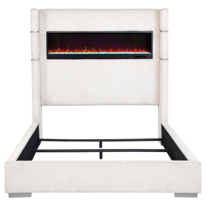 Tisdall - Upholstered Fireplace Bed – Upholstered Beds by Coaster Fine Furniture at Furniture Wholesale Plus , Nashville furniture store