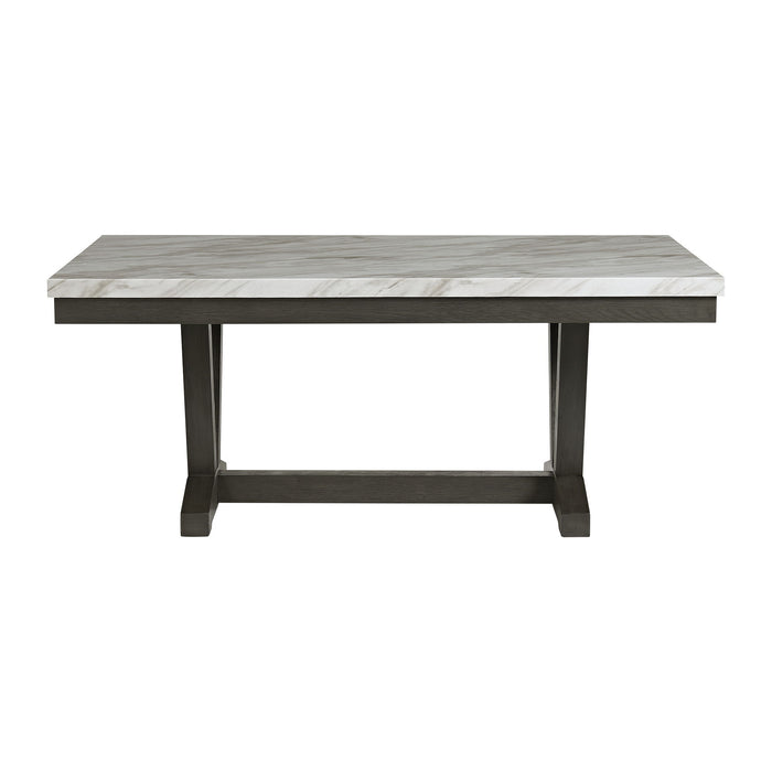 Everdeen - Dining Table With White Faux Marble Top - Charcoal – Dining Tables by Elements International at Furniture Wholesale Plus , Nashville furniture store