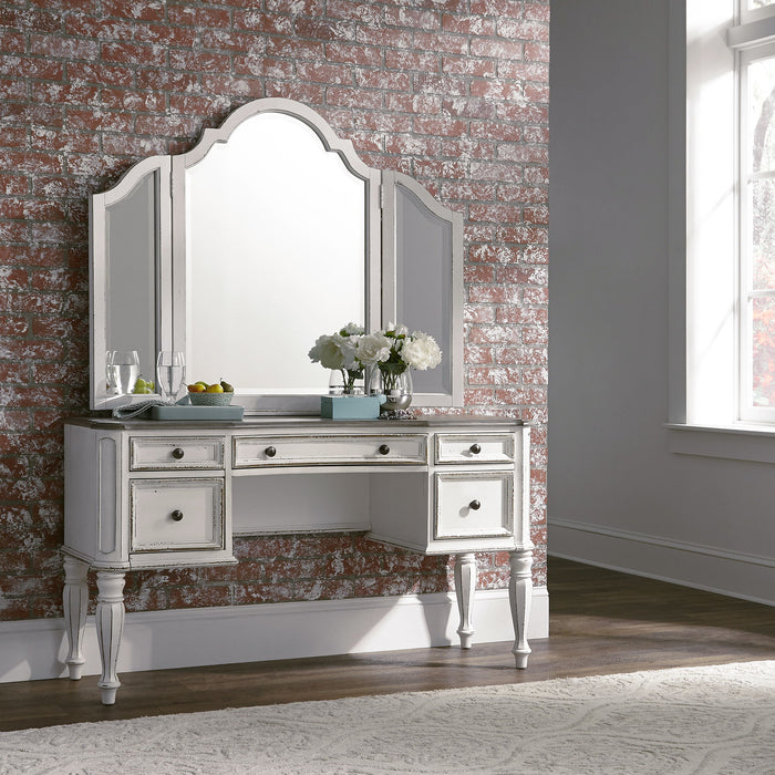 Magnolia Manor - 3 Piece Vanity Set - Antique White – Vanity Sets by Liberty Furniture at Furniture Wholesale Plus , Nashville furniture store