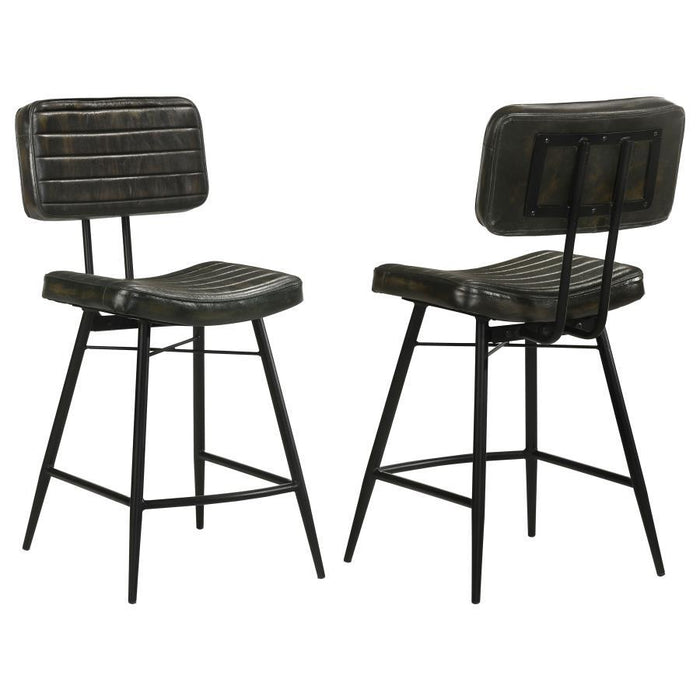 Partridge - Leather Counter Chair (Set of 2) - Premium Stool Sets from CoasterElevations - Just $489! Shop now at Furniture Wholesale Plus  We are the best furniture store in Nashville, Hendersonville, Goodlettsville, Madison, Antioch, Mount Juliet, Lebanon, Gallatin, Springfield, Murfreesboro, Franklin, Brentwood