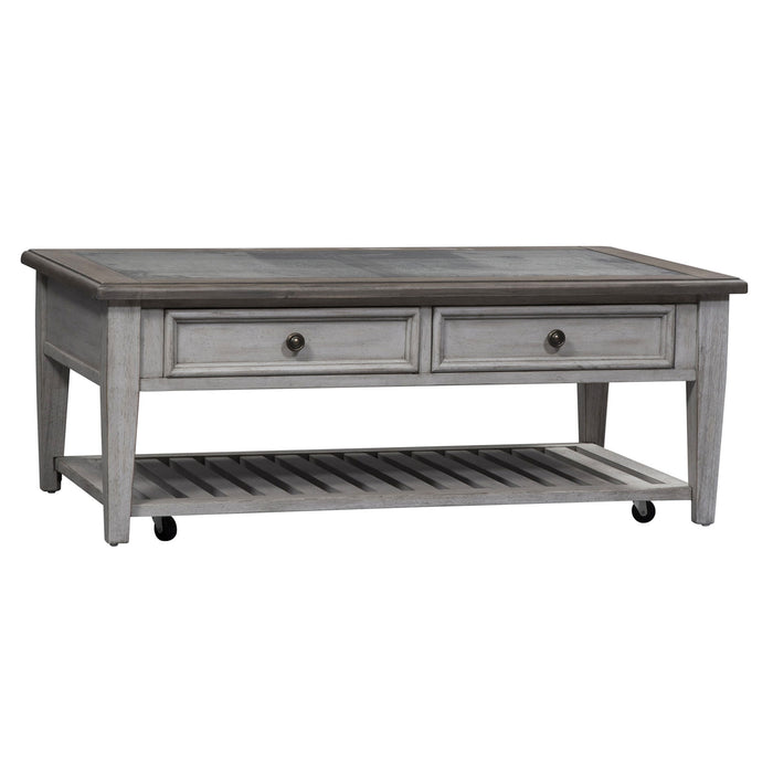 Heartland - 3 Piece Table Set - Antique White / Tobacco Tops – Table Sets by Liberty Furniture at Furniture Wholesale Plus , Nashville furniture store
