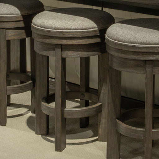 Lennox Hill - Upholstered Swivel Console Stool - Bark – Counter Height (24"-27") by Liberty Furniture at Furniture Wholesale Plus , Nashville furniture store