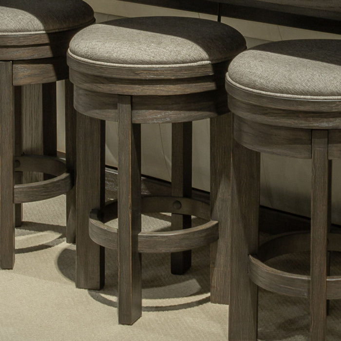 Lennox Hill - Upholstered Swivel Console Stool - Bark – Counter Height (24"-27") by Liberty Furniture at Furniture Wholesale Plus , Nashville furniture store