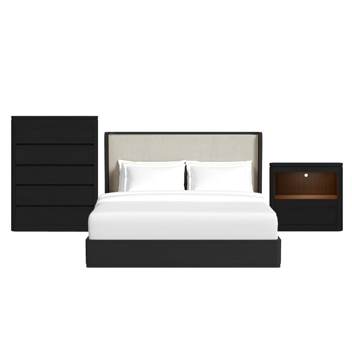 Rosalie - Upholstered Bedroom Set – 3 Piece Bedroom Sets by Elements International at Furniture Wholesale Plus , Nashville furniture store