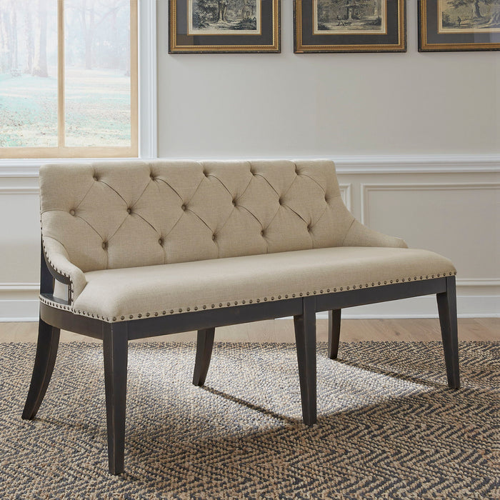 Americana Farmhouse - Upholstered Shelter Dining Bench – Upholstered Benches by Liberty Furniture at Furniture Wholesale Plus , Nashville furniture store