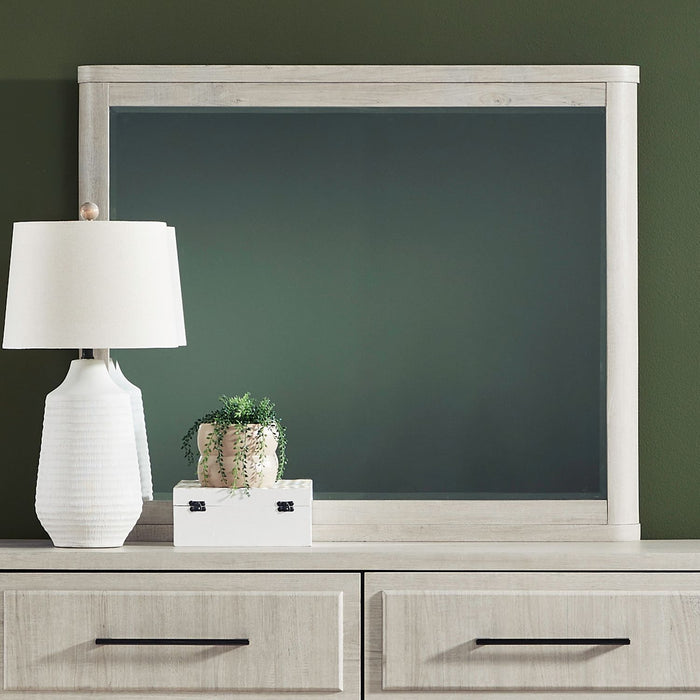 Modern Play - Landscape Mirror - Natural White – Landscape Mirrors by Liberty Furniture at Furniture Wholesale Plus , Nashville furniture store