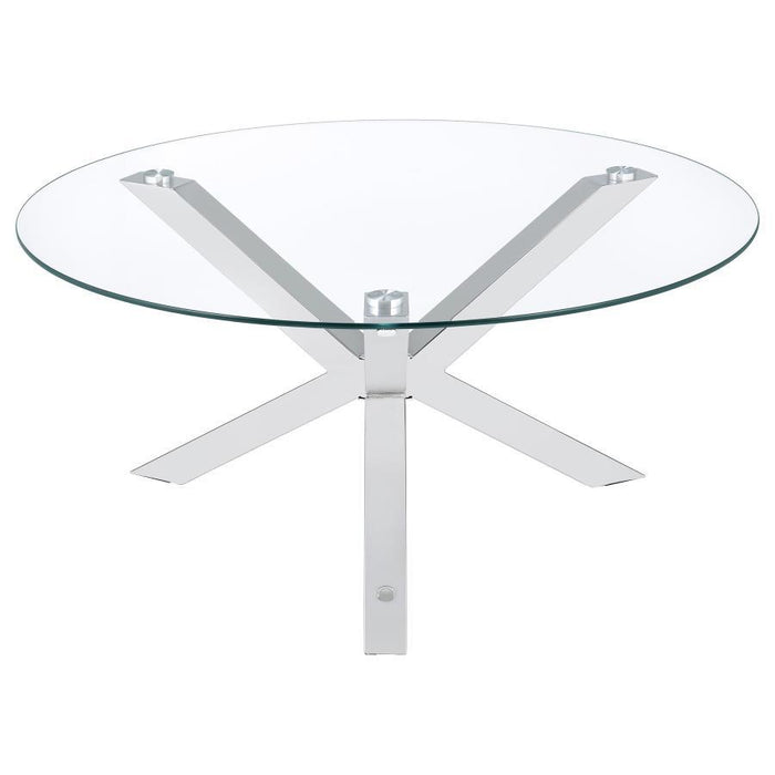 Kenzie - Round Tempered Glass Top Table – End Tables by Coaster Fine Furniture at Furniture Wholesale Plus , Nashville furniture store
