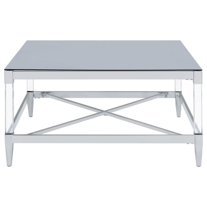 Lindley - Square Tempered Mirror Acrylic Table – End Tables by Coaster Fine Furniture at Furniture Wholesale Plus , Nashville furniture store