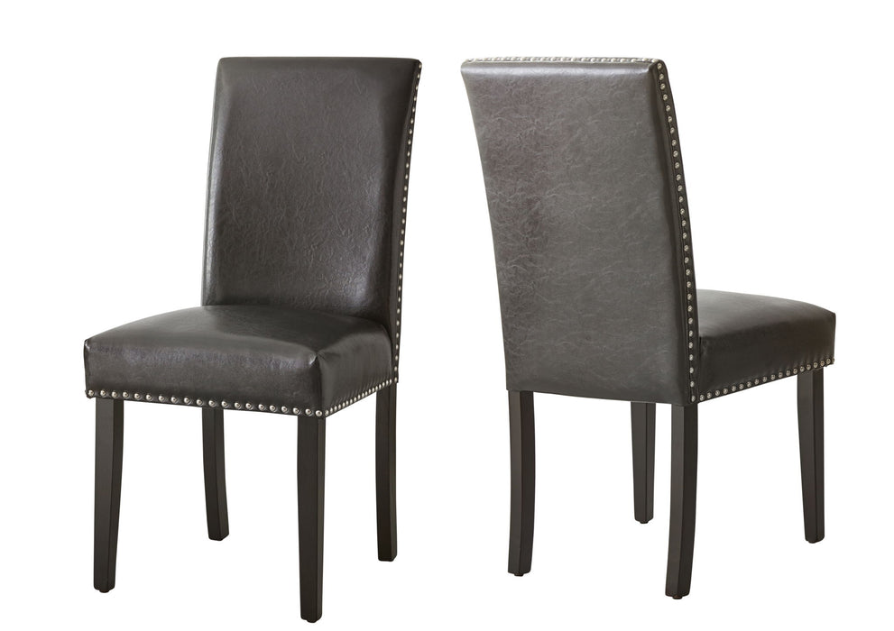 Verano - PU Side Chair (Set of 2) - Gray – Chair Sets by Steve Silver Furniture at Furniture Wholesale Plus , Nashville furniture store