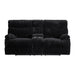 Admiral - Motion Loveseat With Console - Black – Reclining Loveseats by Elements International at Furniture Wholesale Plus , Nashville furniture store