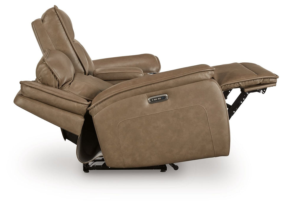 Glencroft - Power Reclining Loveseat With Console / Adjustable Headrest - Sahara – Reclining Loveseats by Signature Design by Ashley® at Furniture Wholesale Plus , Nashville furniture store