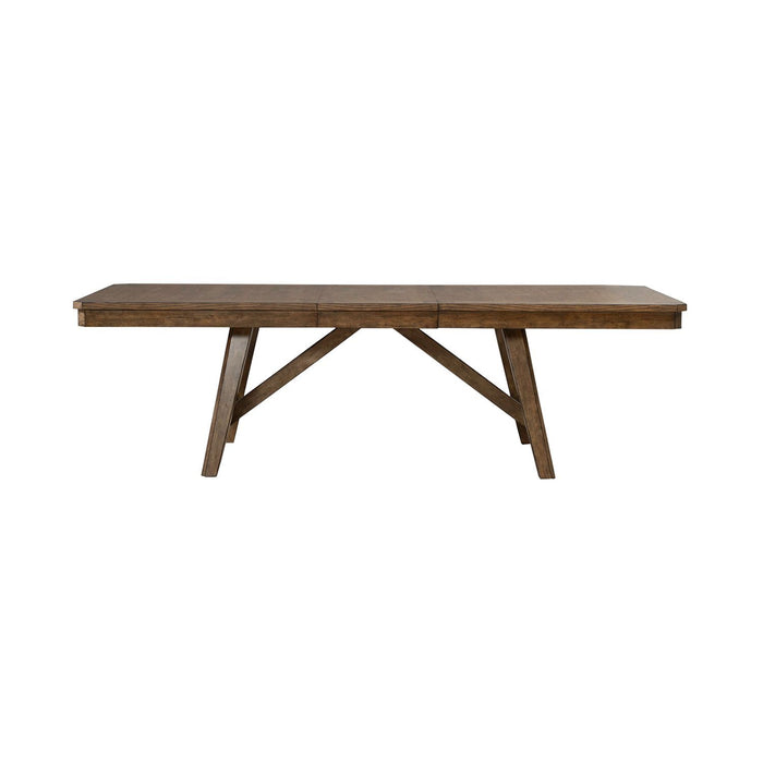 Carolina Park - Trestle Table - Amber Brown – Dining Tables by Liberty Furniture at Furniture Wholesale Plus , Nashville furniture store