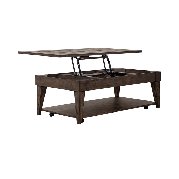 Arrowcreek - Lift Top Cocktail Table - Weathered Stone – Cocktail Tables by Liberty Furniture at Furniture Wholesale Plus , Nashville furniture store
