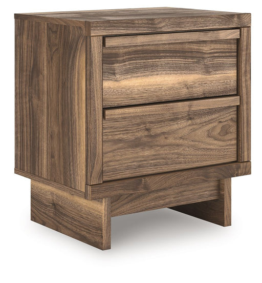 Chirason - Two Drawer Night Stand - Brown – Nightstands w/ Charging Stations by Signature Design by Ashley® at Furniture Wholesale Plus , Nashville furniture store