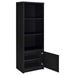 Winfield - 3-Sheld Media Tower Entertainment Pier - Black – Piers by Coaster Fine Furniture at Furniture Wholesale Plus , Nashville furniture store
