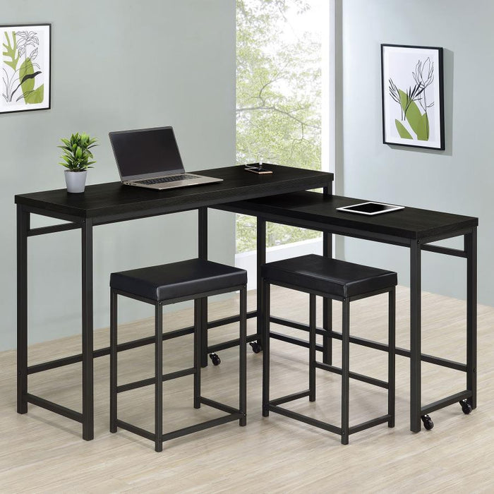 Hawes - 4 Piece Multipurpose Counter Height Table Set - Black – 4 Piece Dining Room Sets by Coaster Fine Furniture at Furniture Wholesale Plus , Nashville furniture store