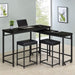 Hawes - 4 Piece Multipurpose Counter Height Table Set - Black – 4 Piece Dining Room Sets by Coaster Fine Furniture at Furniture Wholesale Plus , Nashville furniture store