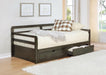 Sorrento - 2-Drawer Twin Long Daybed With Extension Trundle - Gray – Daybeds by CoasterEssence at Furniture Wholesale Plus , Nashville furniture store