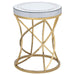 Elise - Round Mirror Top Stainless Steel End Table - Gold – End Tables by CoasterEveryday at Furniture Wholesale Plus , Nashville furniture store