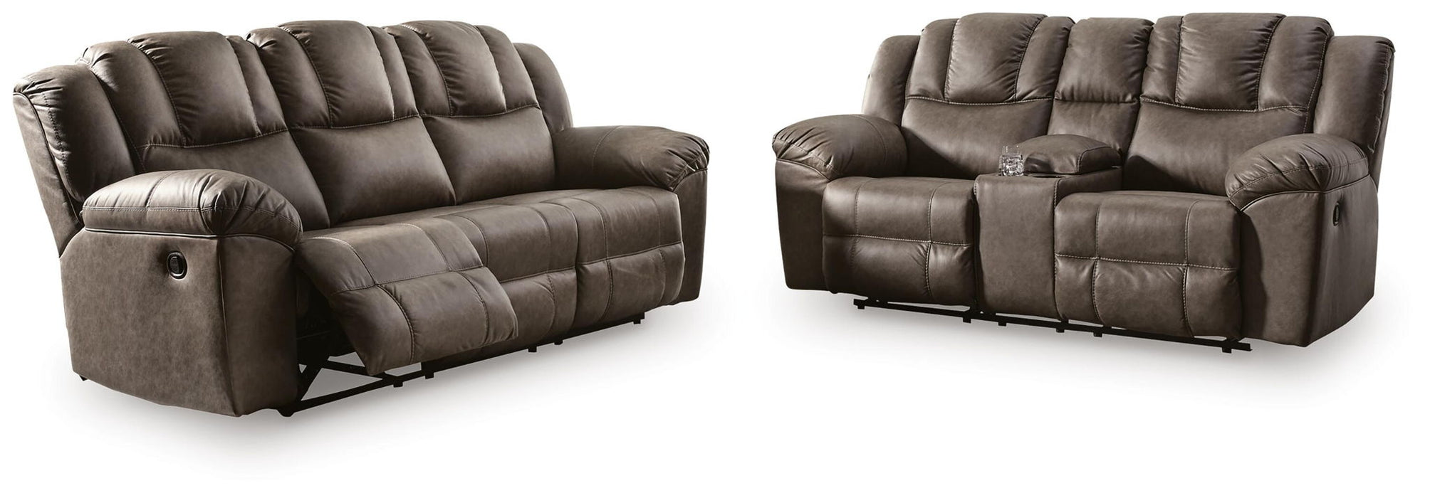 Lowilla - 2 Pc. - Reclining Sofa And Loveseat - Driftwood – Reclining Sofas & Loveseats by Signature Design by Ashley® at Furniture Wholesale Plus , Nashville furniture store