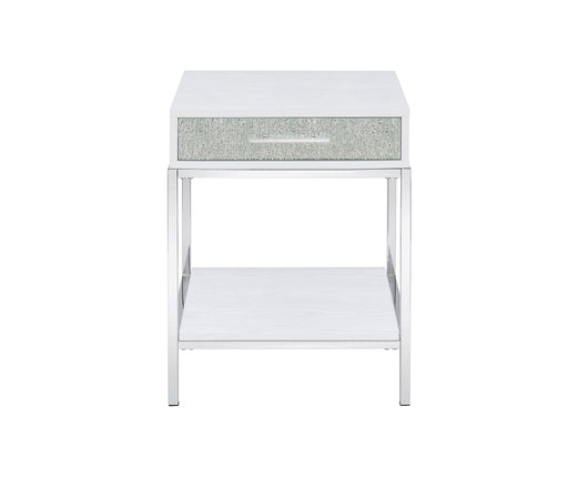Mirage - Side Table - White – End Tables by Steve Silver Furniture at Furniture Wholesale Plus , Nashville furniture store