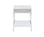 Mirage - Side Table - White – End Tables by Steve Silver Furniture at Furniture Wholesale Plus , Nashville furniture store