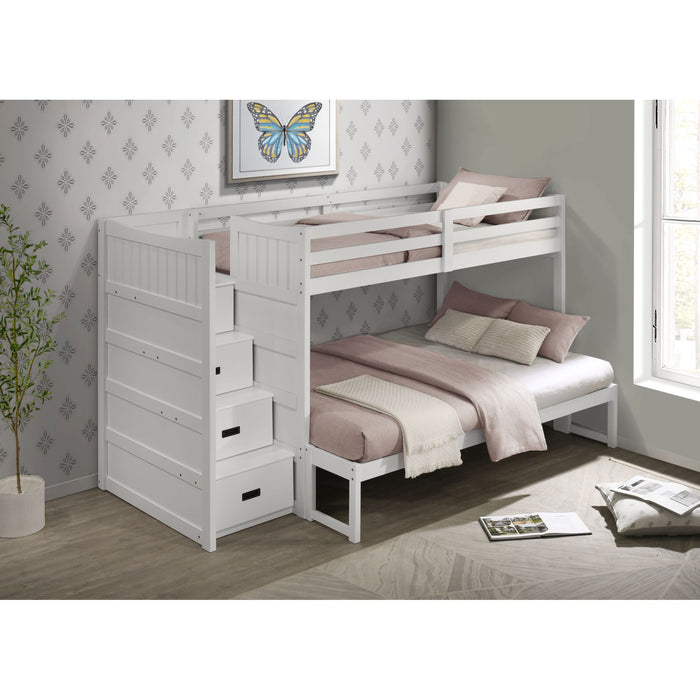 Sami - Step Bunk With Left Headboard – Bunk Beds by Elements International at Furniture Wholesale Plus , Nashville furniture store