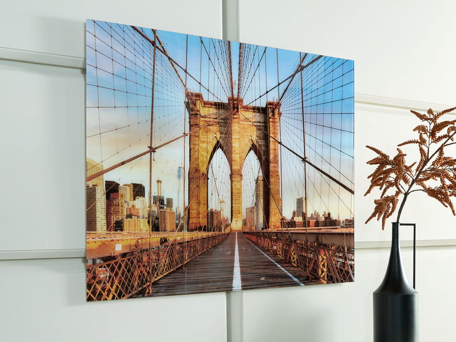 Shayward - Wall Art - Blue / Amber – Wall Decor by Signature Design by Ashley® at Furniture Wholesale Plus , Nashville furniture store