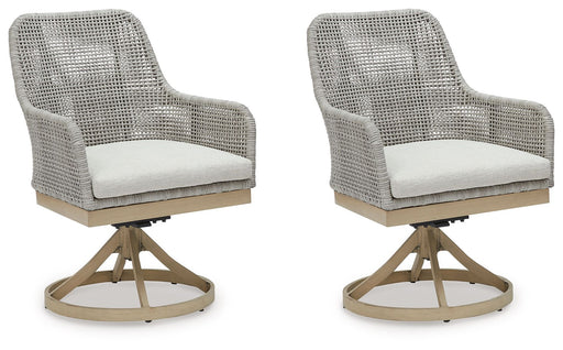 Seton Creek - Gray - Swivel Chair With Cushion (Set of 2) - Premium Chair Sets from Signature Design by Ashley® - Just $828! Shop now at Furniture Wholesale Plus  We are the best furniture store in Nashville, Hendersonville, Goodlettsville, Madison, Antioch, Mount Juliet, Lebanon, Gallatin, Springfield, Murfreesboro, Franklin, Brentwood