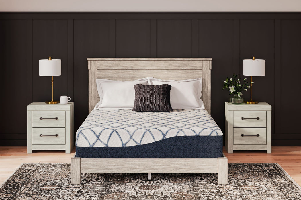 12 Inch Chime Elite 2.0 - Twin Mattress - White / Blue – Memory Foam Mattresses by Sierra Sleep® by Ashley at Furniture Wholesale Plus , Nashville furniture store