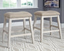 Skempton - Upholstered Stool (Set of 2) - White – Stool Sets by Signature Design by Ashley® at Furniture Wholesale Plus , Nashville furniture store