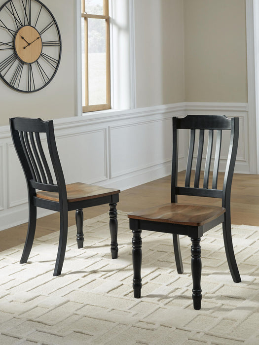 Clorazi - Dining Room Side Chair (Set of 2) - Black / Brown – Chair Sets by Signature Design by Ashley® at Furniture Wholesale Plus , Nashville furniture store