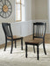 Clorazi - Dining Room Side Chair (Set of 2) - Black / Brown – Chair Sets by Signature Design by Ashley® at Furniture Wholesale Plus , Nashville furniture store