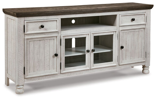 Havalance - Extra Large TV Stand - 4 Doors - Brown / Beige – TV Stands by Signature Design by Ashley® at Furniture Wholesale Plus , Nashville furniture store