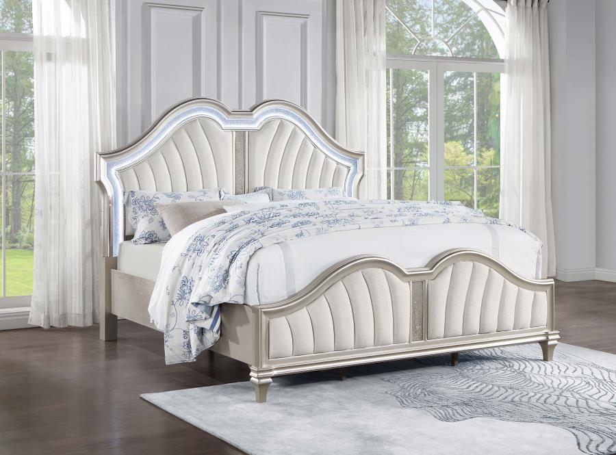 Evangeline - Wood LED Panel Bed – Upholstered Beds by CoasterElevations at Furniture Wholesale Plus , Nashville furniture store