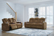 Wolfridge - 2 Pc. - Power Reclining Sofa, Power Reclining Loveseat With Console - Brindle – Reclining Sofas & Loveseats by Signature Design by Ashley® at Furniture Wholesale Plus , Nashville furniture store
