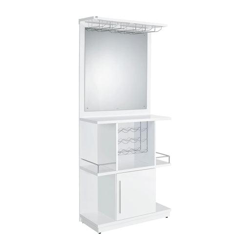 Wendolyn - Wine Cabinet With Light - Glossy White – Wine Cabinets by Elements International at Furniture Wholesale Plus , Nashville furniture store