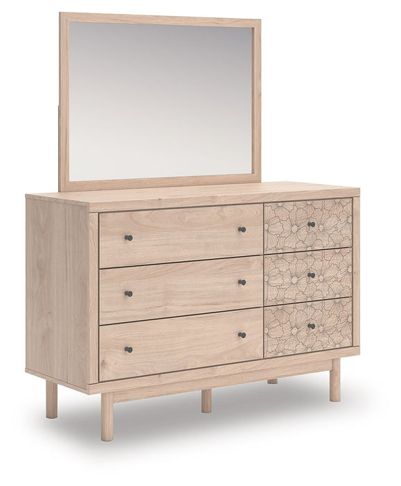 Arloster - 4 Pc. - Full Panel Storage Bed, Dresser, Mirror And Nightstand - Tan – 4 Piece Bedroom Sets by Signature Design by Ashley® at Furniture Wholesale Plus , Nashville furniture store