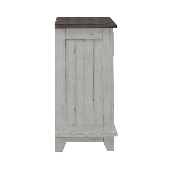 River Place - Bedside Chest With Charging Station - Riverstone White & Tobacco – Bedside Chests by Liberty Furniture at Furniture Wholesale Plus , Nashville furniture store