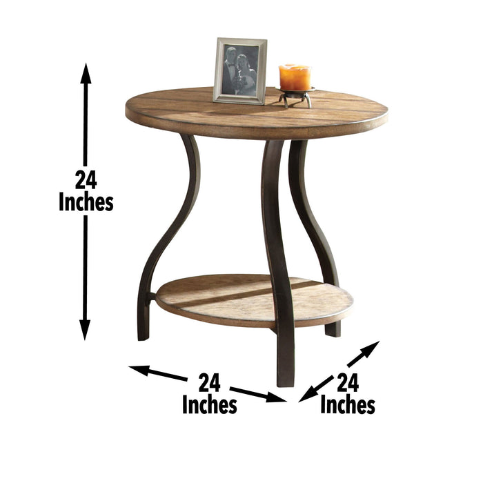 Denise - End Table Round - Brown – End Tables by Steve Silver Furniture at Furniture Wholesale Plus , Nashville furniture store