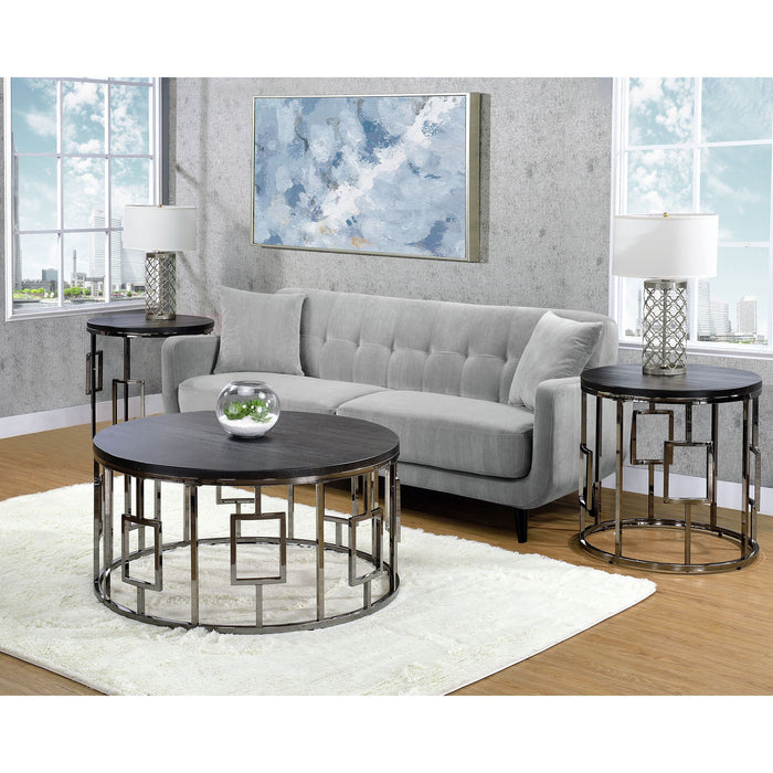 Ester - Round End Table - Chrome – End Tables by Elements International at Furniture Wholesale Plus , Nashville furniture store