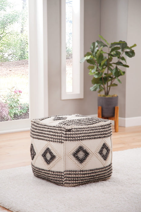 Dalia - Square Handwoven Woolen Pouf - Beige - Premium Accent Poufs from Steve Silver Furniture - Just $129! Shop now at Furniture Wholesale Plus  We are the best furniture store in Nashville, Hendersonville, Goodlettsville, Madison, Antioch, Mount Juliet, Lebanon, Gallatin, Springfield, Murfreesboro, Franklin, Brentwood