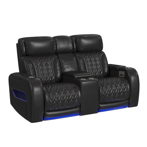 Prime Time - P3 Loveseat With LED, Wireless Charger Pocket, And Console – Reclining Loveseats by Elements International at Furniture Wholesale Plus , Nashville furniture store